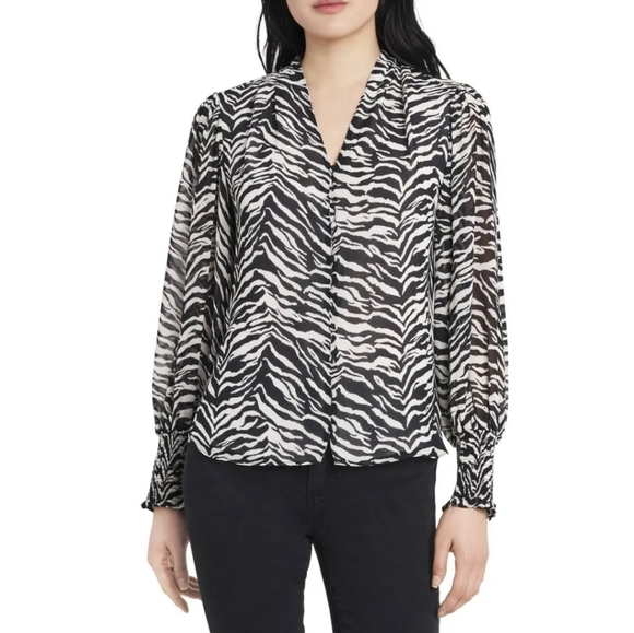 Vince Camuto Zebra Blouse XL - Picture 1 of 7